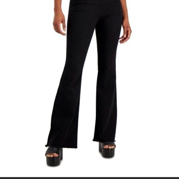 TINSELTOWN Womens Black size 11 Stretch Juniors' Pull-On Flare Jeans bla… - Picture 7 of 8
